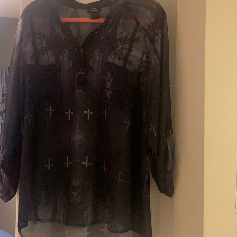 Pretty Sheer Cross Top